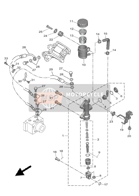 B1VF12280000, Bracket, Reserve T, Yamaha, 0