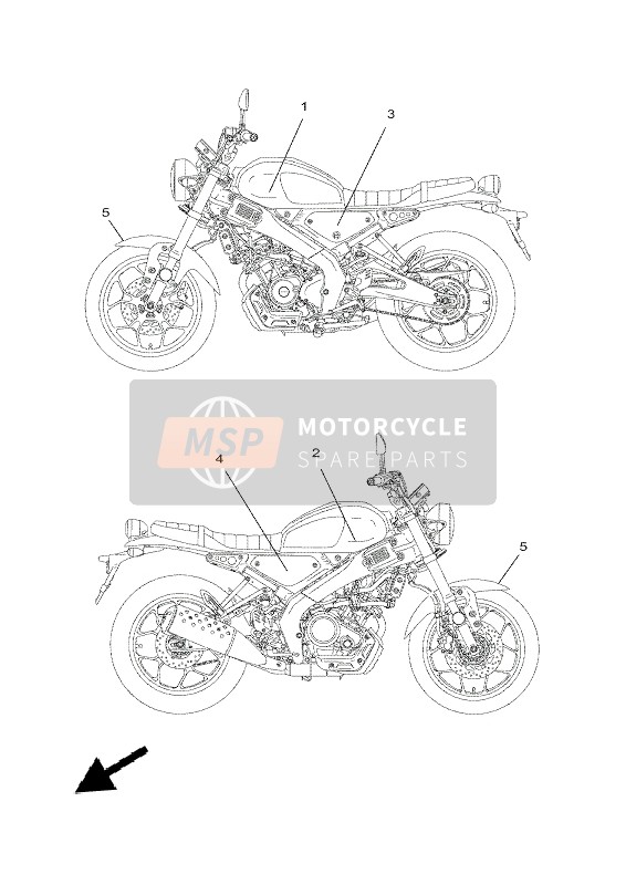 Yamaha XSR125 2021 Graphique & Emblème pour un 2021 Yamaha XSR125