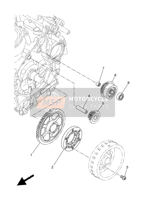 Yamaha XSR700 2021 Starter 2 voor een 2021 Yamaha XSR700