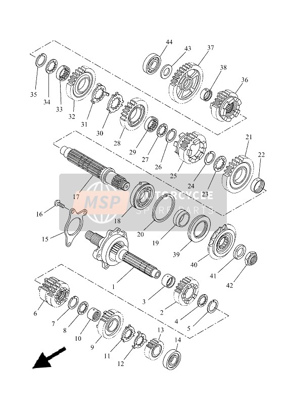 Yamaha XSR700 2021 TRANSMISSION for a 2021 Yamaha XSR700