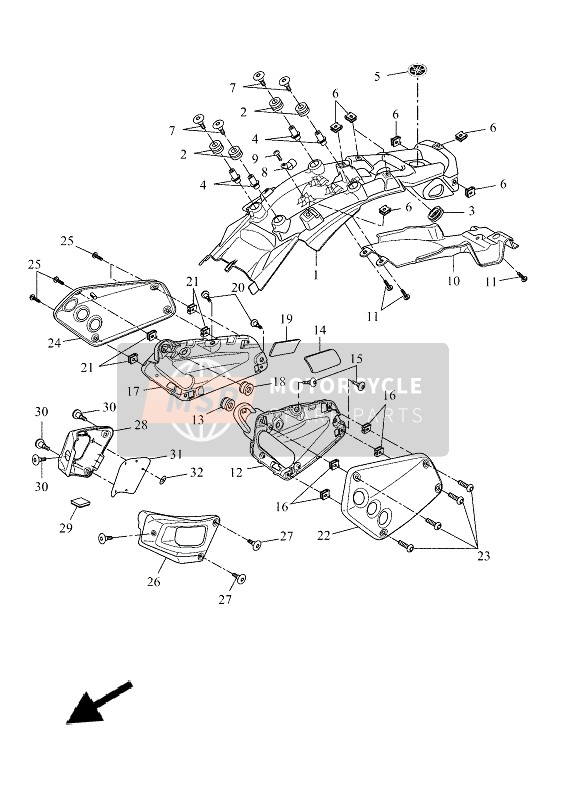 Yamaha XSR700 2021 Cubierta lateral para un 2021 Yamaha XSR700