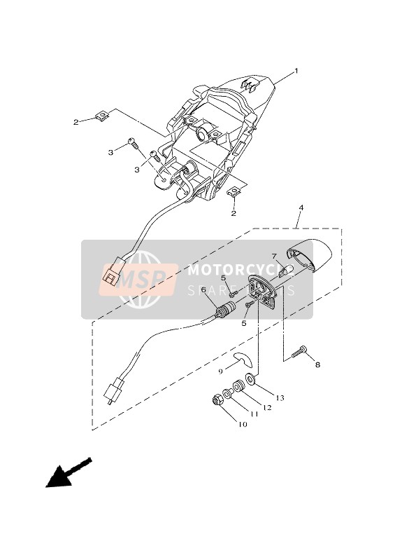 Yamaha YZF-R125 2021 RÜCKLICHT für ein 2021 Yamaha YZF-R125