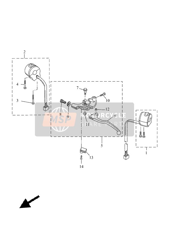 Yamaha YZF-R125 2021 HANDLE SWITCH & LEVER for a 2021 Yamaha YZF-R125