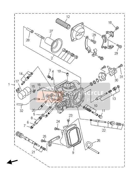 Yamaha XVS250 DRAGSTAR 2002 Carburettor for a 2002 Yamaha XVS250 DRAGSTAR