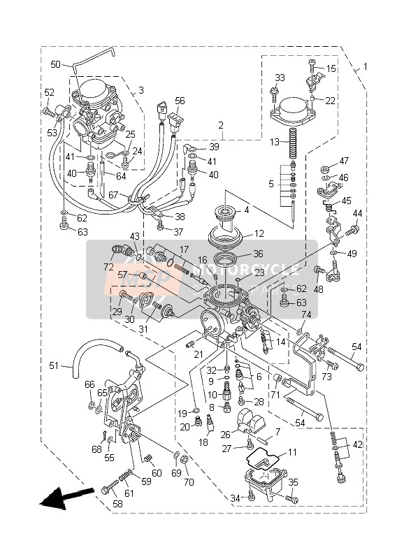 Yamaha XVS1100 DRAGSTAR 2002 Carburettor for a 2002 Yamaha XVS1100 DRAGSTAR