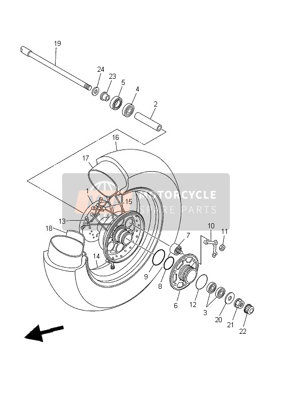 Roue arrière