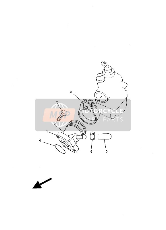 5AP135860000, Joint, Carburetor 1, Yamaha, 0