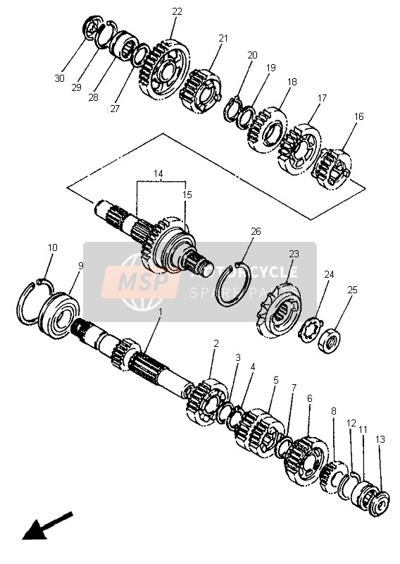 Yamaha XJ600S 1995 Transmission for a 1995 Yamaha XJ600S