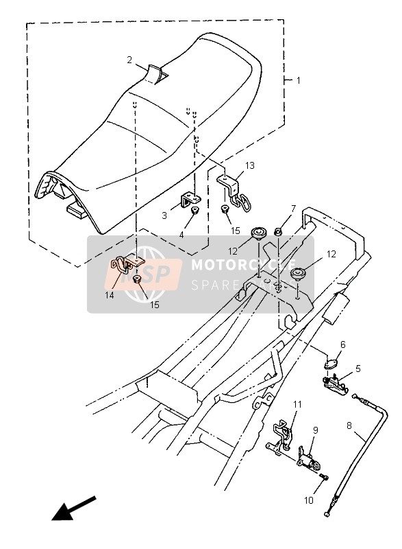 Yamaha XJ900S DIVERSION 1995 Posto A Sedere per un 1995 Yamaha XJ900S DIVERSION