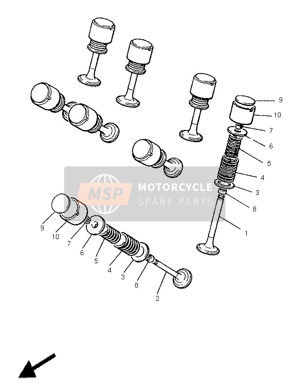 Yamaha XJR1200 1995 Valve for a 1995 Yamaha XJR1200