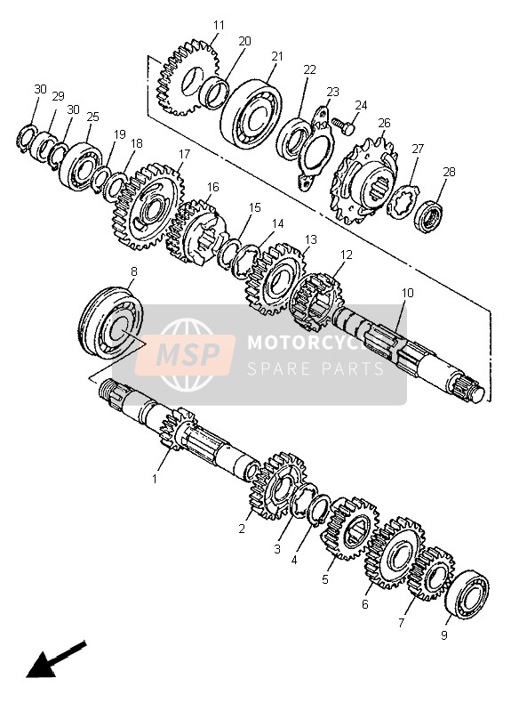 Yamaha XT600E 1995 Transmission for a 1995 Yamaha XT600E