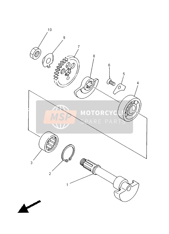 Yamaha TZ125 2000 Contre-arbre pour un 2000 Yamaha TZ125