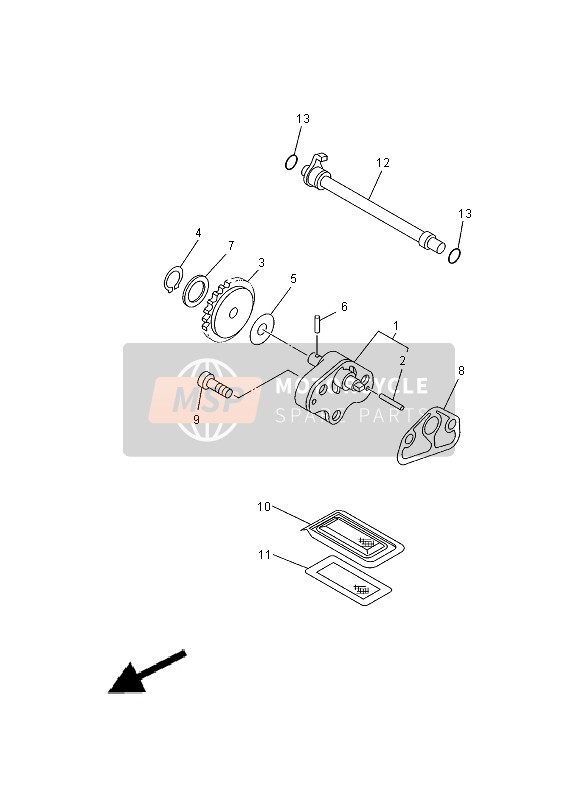 22F133290100, Gasket, Pump Cover, Yamaha, 3