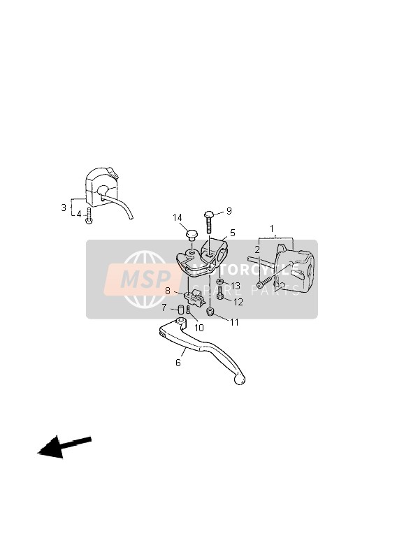 Yamaha YZF600R THUNDERCAT 2002 Interruptor de manija & Palanca para un 2002 Yamaha YZF600R THUNDERCAT