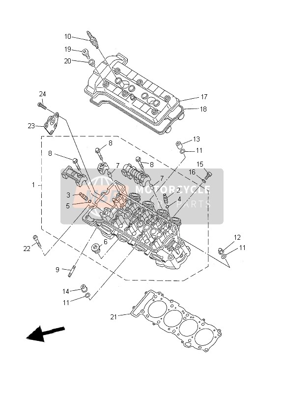 Yamaha YZF-R1 2002 Cylinder for a 2002 Yamaha YZF-R1