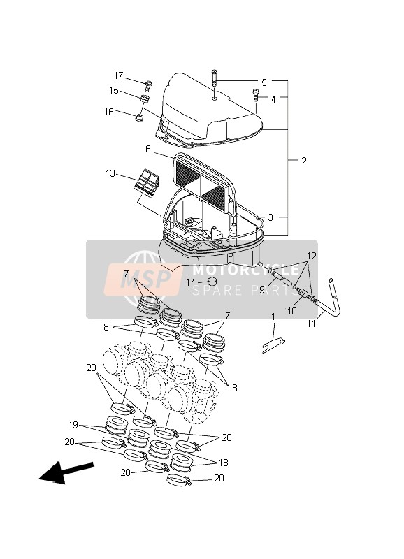 Yamaha YZF-R1 2002 Intake for a 2002 Yamaha YZF-R1