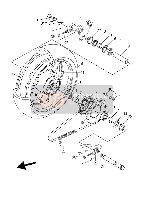 9Y5820511300, Ketting, Yamaha, 0