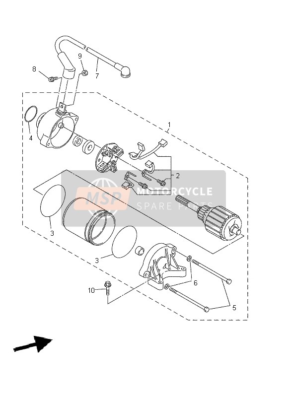 Yamaha YZF-R1 2002 Comenzando Motor 4 para un 2002 Yamaha YZF-R1