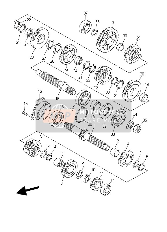 Yamaha YZF-R6 2002 Transmission for a 2002 Yamaha YZF-R6