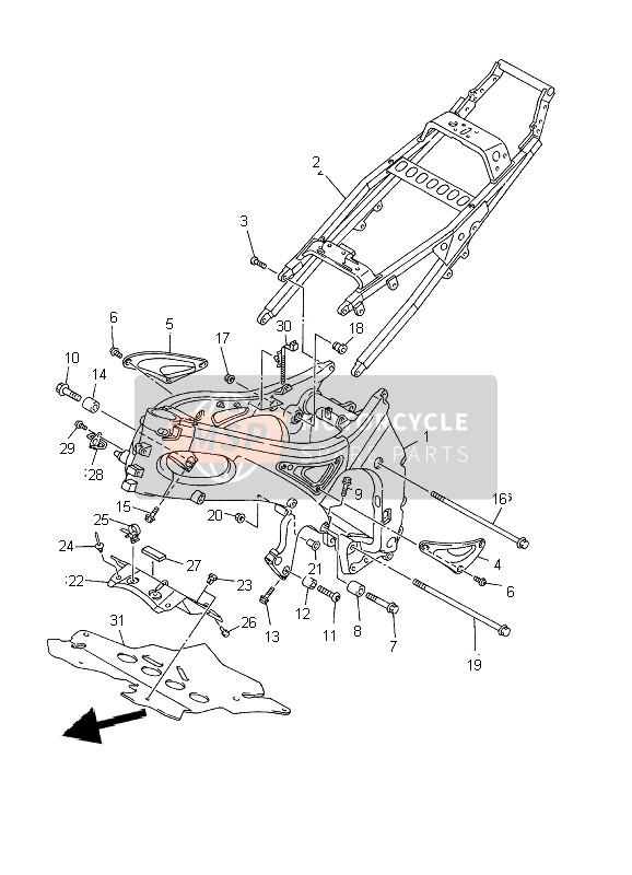 Yamaha YZF-R6 2002 Telaio per un 2002 Yamaha YZF-R6