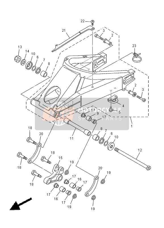 Yamaha TZ125 2000 Rear Arm for a 2000 Yamaha TZ125