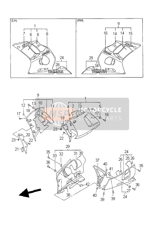 Yamaha YZF-R6 2002 Capotage 2 pour un 2002 Yamaha YZF-R6