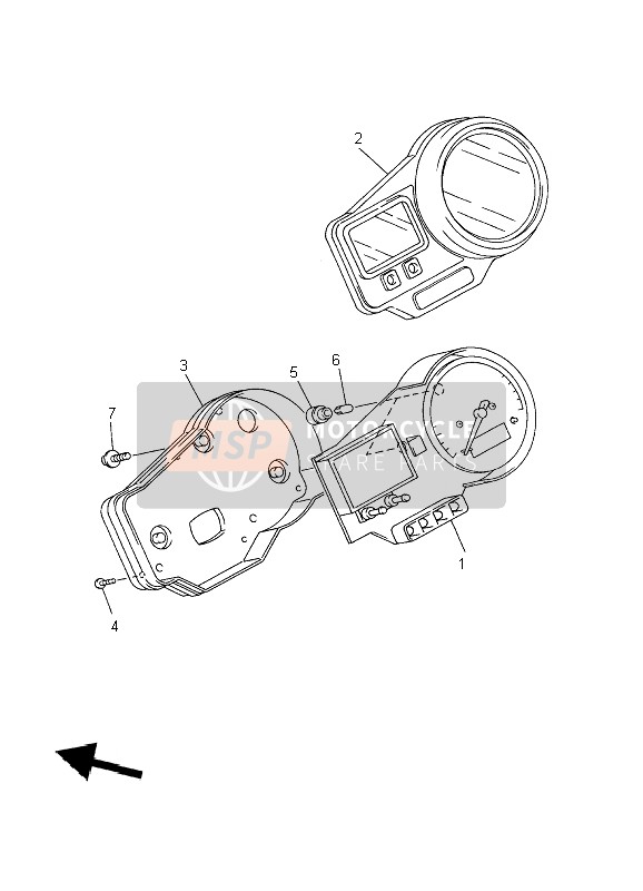 Yamaha YZF-R6 2002 Meter for a 2002 Yamaha YZF-R6