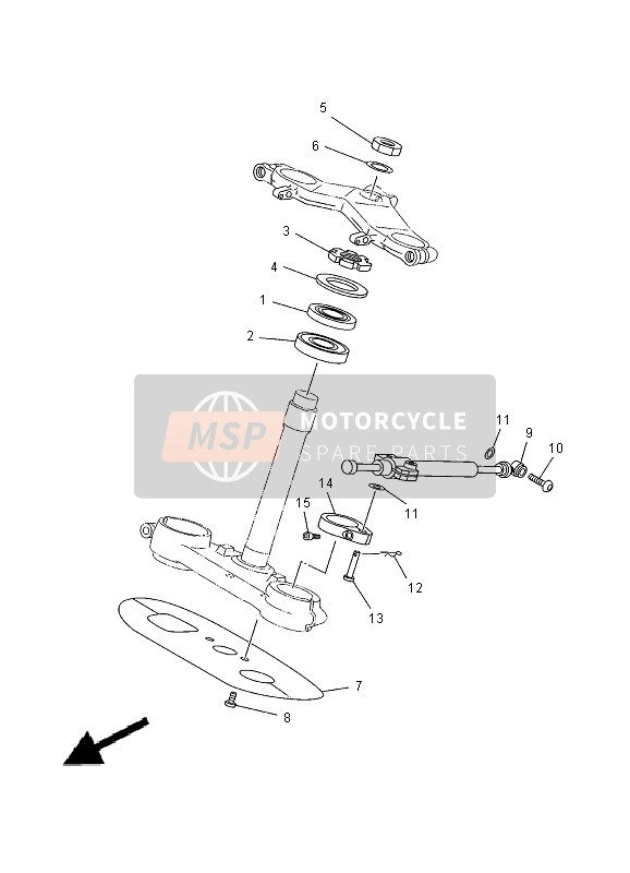 Yamaha TZ125 2000 Steering for a 2000 Yamaha TZ125