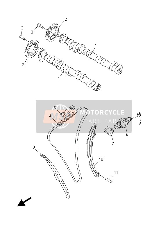 Yamaha FJR1300A 2003 Camshaft & Chain for a 2003 Yamaha FJR1300A