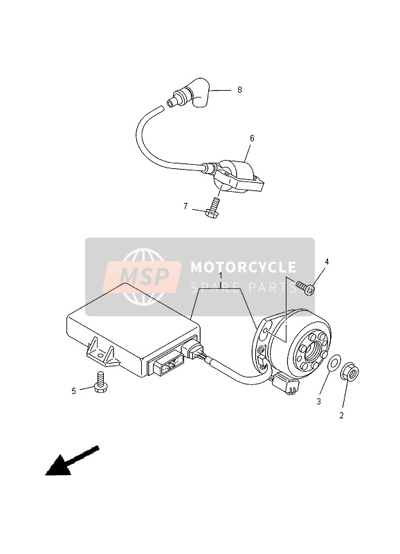 Yamaha TZ125 2000 Generador para un 2000 Yamaha TZ125