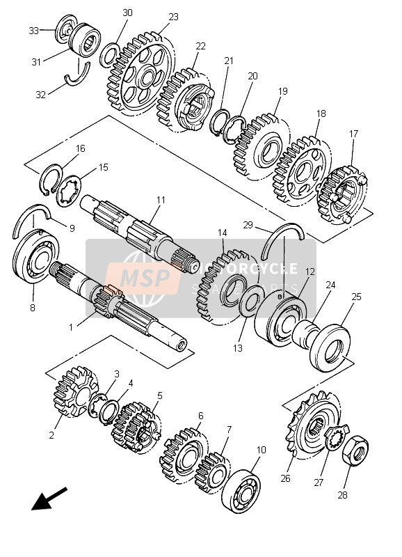 Yamaha FZS600 FAZER 2003 Transmission for a 2003 Yamaha FZS600 FAZER