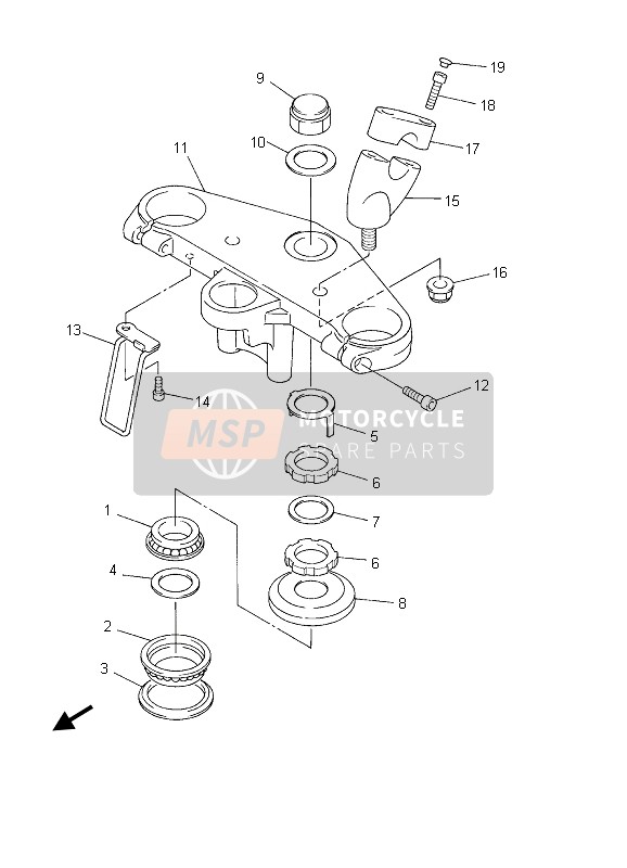 Yamaha FZS600 FAZER 2003 Steering for a 2003 Yamaha FZS600 FAZER