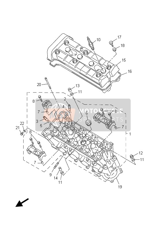 Yamaha FZS1000-S FAZER 2003 Cylinder for a 2003 Yamaha FZS1000-S FAZER