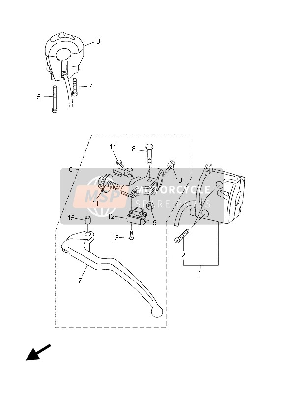 5LV839750200, Interruttore Sul Manubrio 1, Yamaha, 2