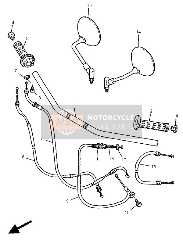 Steering Handle & Cable (XV250)