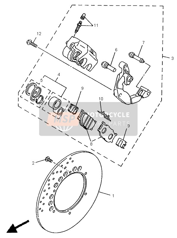 3JBW00450000, Jeu De Plaquettes De, Yamaha, 1