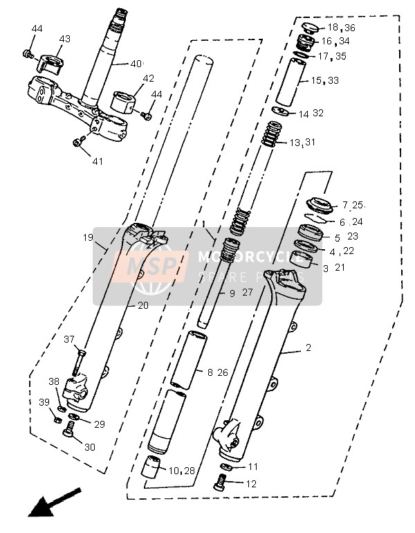 42H231410000, • . Spring, Front Fork, Yamaha, 1