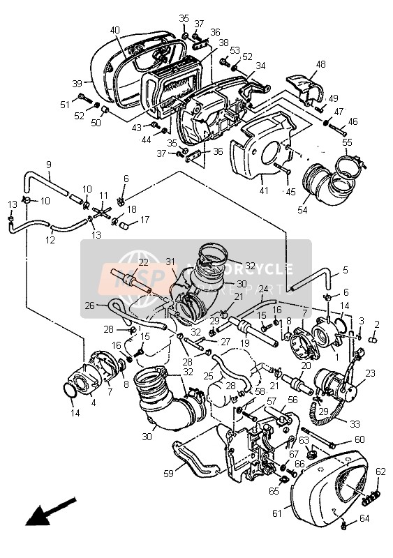 Yamaha XV1100 VIRAGO 1995 Intake for a 1995 Yamaha XV1100 VIRAGO