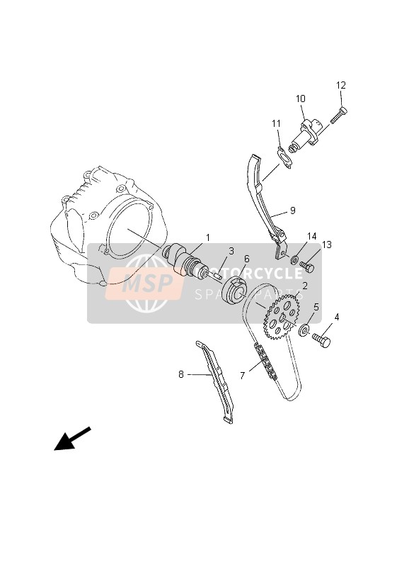 Yamaha TW125 2003 Camshaft & Chain for a 2003 Yamaha TW125