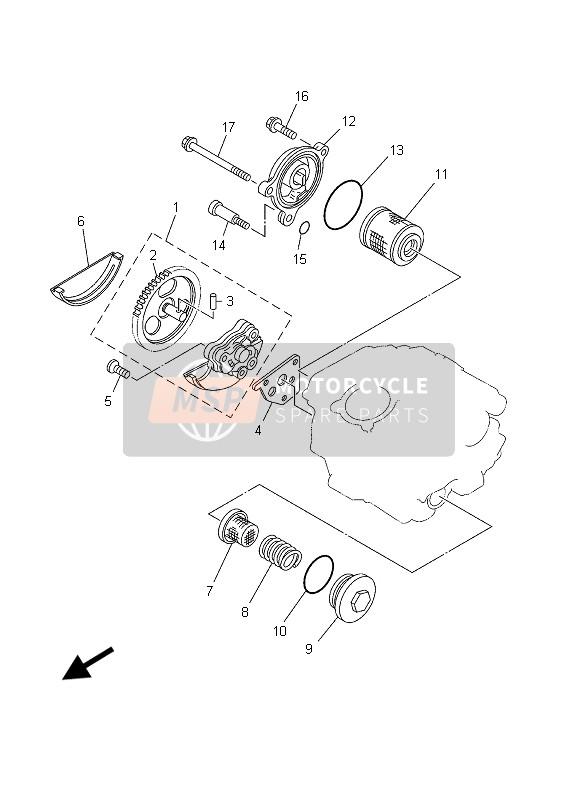 Yamaha TW125 2003 Oil Pump for a 2003 Yamaha TW125