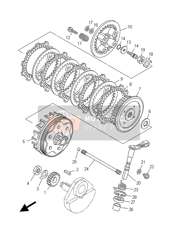 Yamaha TW125 2003 Clutch for a 2003 Yamaha TW125