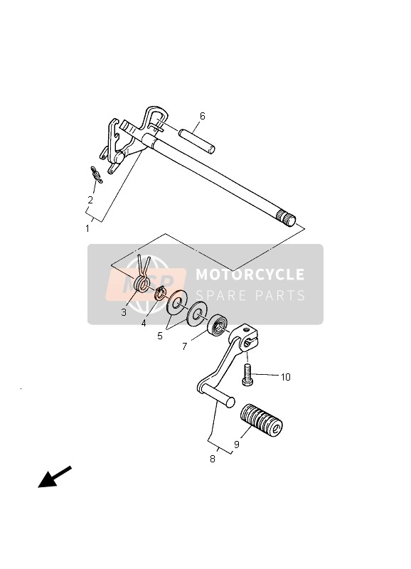 Yamaha TW125 2003 Shift Shaft for a 2003 Yamaha TW125