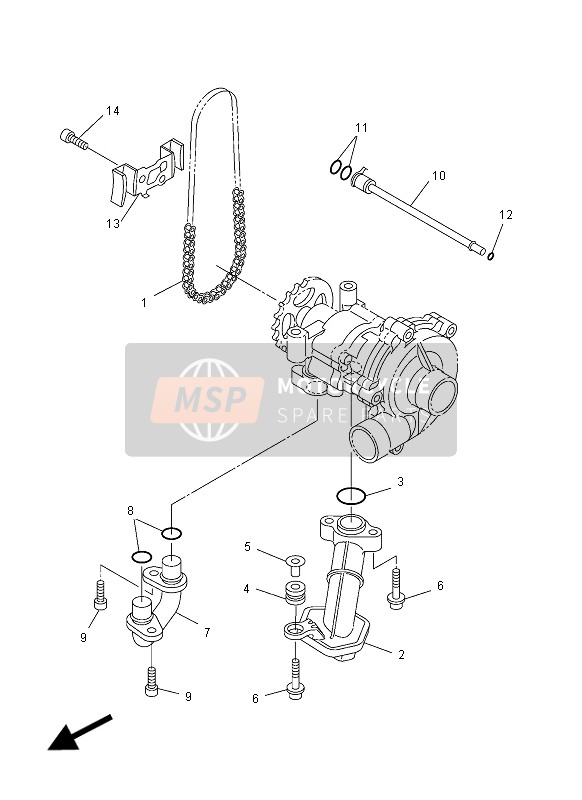 Yamaha FZ1-S 2012 La pompe à huile pour un 2012 Yamaha FZ1-S