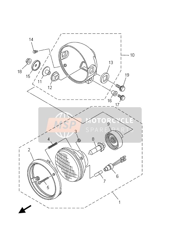 Yamaha TW125 2003 SCHEINWERFER für ein 2003 Yamaha TW125