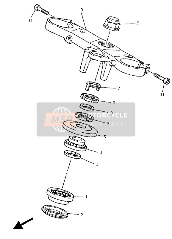 Yamaha YZF750R 1995 Steering for a 1995 Yamaha YZF750R