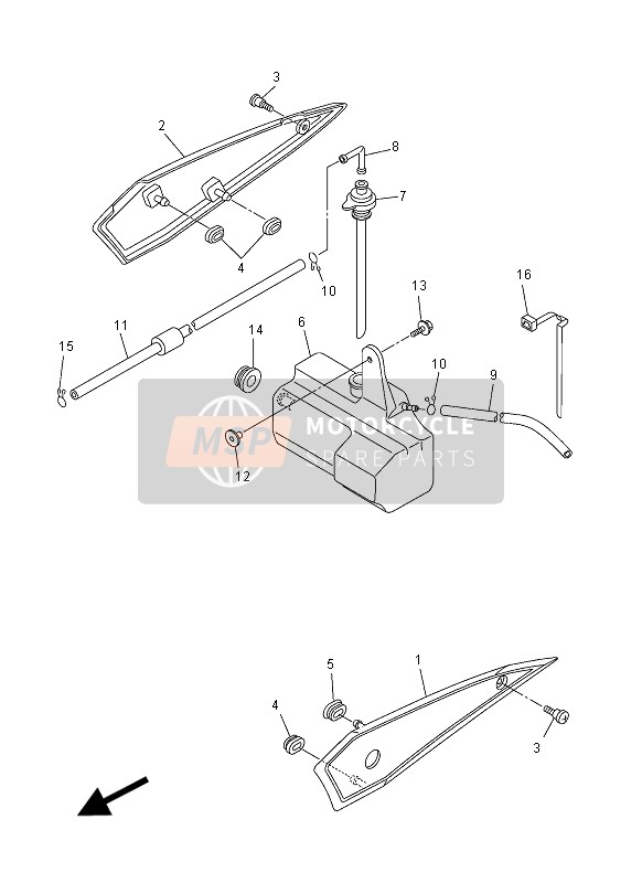 Yamaha FZ1-S 2012 Couvercle latéral pour un 2012 Yamaha FZ1-S