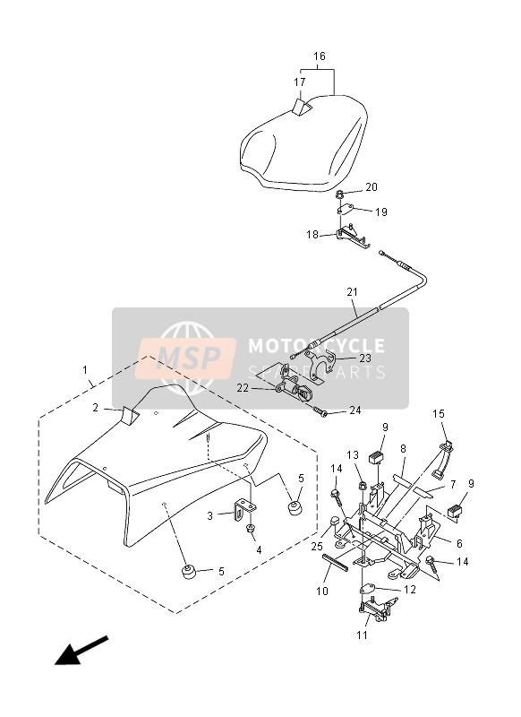 Yamaha FZ1-S 2012 Posto A Sedere per un 2012 Yamaha FZ1-S