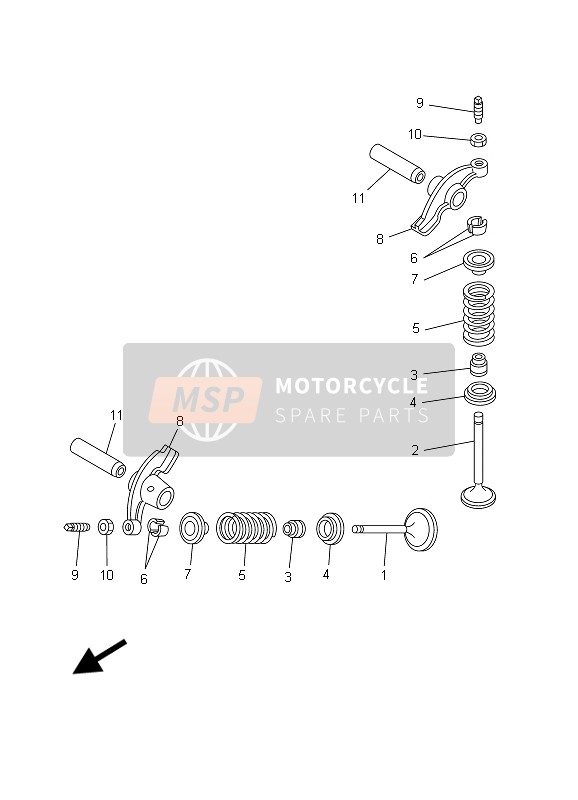 Yamaha YBR125K 2003 Klep voor een 2003 Yamaha YBR125K