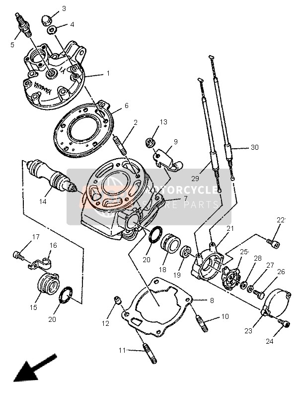 Yamaha DT125R 1996 Cylinder for a 1996 Yamaha DT125R