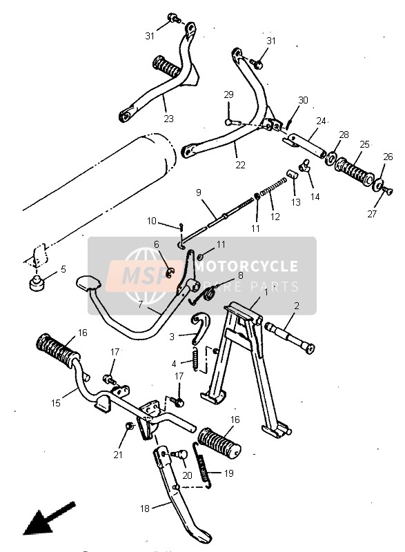 902400605200, Boulon,  A Goupille, Yamaha, 1